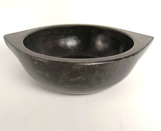 1.6 – 1.8 liter Handmade Natural Soapstone / Kalchatti | Kadhai | Open Fire and Gas Stove Compatible | Pre-Seasoned